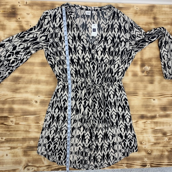 Gap Ikat Print Cinch Waist Dress Sz S - Picture 11 of 14